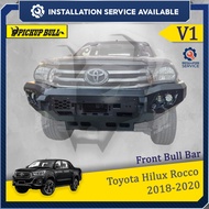 Toyota Hilux Rocco 2018-2020 Front Bull Bar Metal V1 Rocco Bull Bar Depan Besi Rocco Front Bumper Me