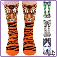 SAPNAP Cat  Socks, Thicken Cotton  Print Animal  Socks, Funny Footprint Pattern Breathable Funny Pri