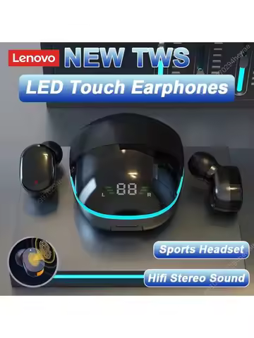 Lenovo G9S New Wireless Bluetooth Earphones Sports Headphones TWS Touch Control Headset with Mic Ear