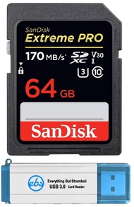 SanDisk Extreme Pro 64GB Memory Card Works with Nikon D5300, D850, D3300, A900, D3400 DSLR Camera SD