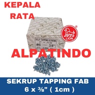 FAB 6 x 3/8 screw / 1cm flat head screw / flat head taping tapping screw / Hinge screw