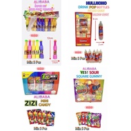 【ALi BABA】Super Big Sour Fruit Powder/ Drink Pop Bottles / Zizi Mini Candy / Yes Sour Gummy【HALAL】