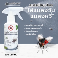 ไล่แมลงวัน แมลงหวี่ SAMUNPINE สเปรย์สมุนไพรไล่แมลงวัน แมลงหวี่ ขนาด 250 มล./Anti-Flies and Fruit Flies Herbal Spray 250 ml. (แมลงวัน แมลงหวี่ หายทันทีหลังใช้) ** ขายดีอันดับ 1