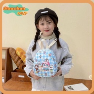 DIACHAMY  Children's Backpack, Cartoon Plaid School Bags,  Large Capacity POP MART Shoulder Bags