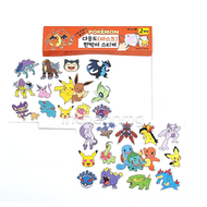 POKÉMON - 韓國寵物小精靈比卡超貼紙 多用途貼紙 Pokemon Pikachu (Style B -orange) 一包兩張 多用途文具裝飾貼紙 可用於口罩 平行進口