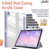 Levino case ipad mini 6/air 5/gen 9/10/pro 11 hybrid acrylic casing slot pen stylus quality