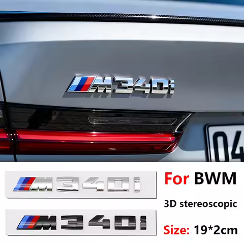 Gloss Black M Logo Car Trunk Emblem Badge Letter Sticker For BMW 1 2 3 5 7 Series X3 X4 X5 M550i M13