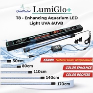 OceanMaster LumiGlo+ T8 LED Aquarium Light UVA & UVB 50cm 6500K Natural Color Temperature Color Enha