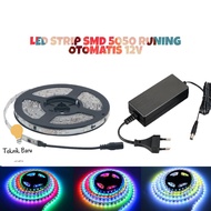 LAMPU LED STRIP RUNING RGB 5050 RGB IC PINTAR 4.5M ADAPTOR 12V / LAMPU KAMAR AESTETIC