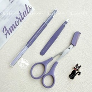 Bộ Dao Cạo Tỉa Lông Mày Amortals Chính Hãng Dao Cạo Chân Mày Hai Đầu Gập Gọn An Toàn Tiện Dụng