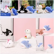 ROTUR Animal Beluga Plush Keyring, Ocean Series Orca Orca Plush Keychain, Bag Accessories Shark Mari