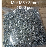 1000pcs M3 or 3mm Nuts