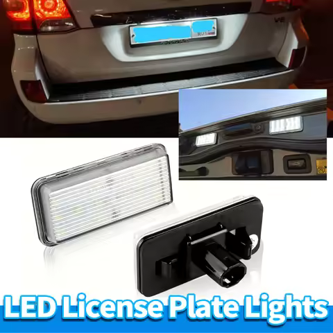 2PCS LED Number Plate Lamp For Toyota Land Cruiser 100 200 Prado 120 Mark X 1998-2020 & For Lexus LX