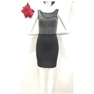 French Connection 71ECY black slim dress under 50kg (CT1887)