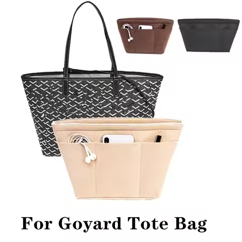 Felt Bag Organizer Inner Lining Dividers Pocket For Goyard Tote Handbag Insert Tank Accessory Small 