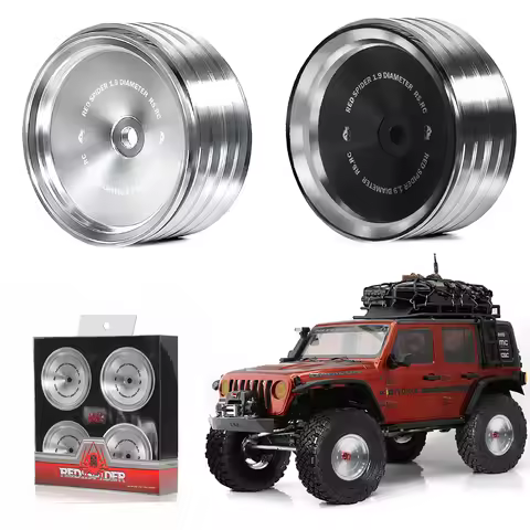 RED SPIDER Aluminum Alloy 1.9inch Beadlock Wheels Rims for 1:10 RC Crawler Axial SCX10 II 90046 AXI0