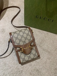 GUCCI Horsebit 1955 男女通用手機包 斜孭袋 Phone bag