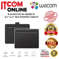 WACOM INTUOS MEDIUM 8.5"x5.3" BLUETOOTH TABLET (CTL-6100WL/KO-CX) BLK