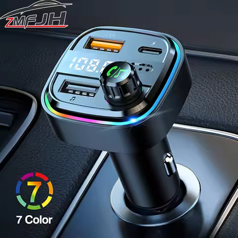 Car Transmitter Handsfree Bluetooth-compatible Car Radio Modulator USD+Type C Quick Charge Adapter C