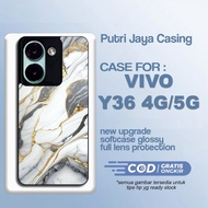 Latest Vivo Y36 4G 5G Case Marble Casing Y36 4G 5G Hardcase Softcase Glossy