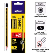 Dolphin Clipper 2B Pencil (14 Pcs)