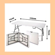 [Ready Stock] HICOOK Top Point 5 Feet Foldable Banquet Table Event Catering Hall Buffet Folding Tabl