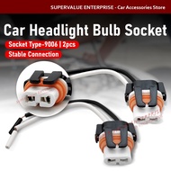 2Pcs 9006 Car Headlight Bulb Socket Soket Mentol