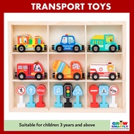 Wooden Toys for Kids Magnetic Toys Transportation Toy Gift Toys for Boys Ambulance Fire Truck Kereta