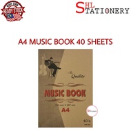 A4 Music Book 40 Sheets / Manuscript Book / Buku Muzik