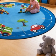 Kindergarten Play Mat Classroom Round Children's Rug Printed Play Mat Easy to Clean Educational Rug 
