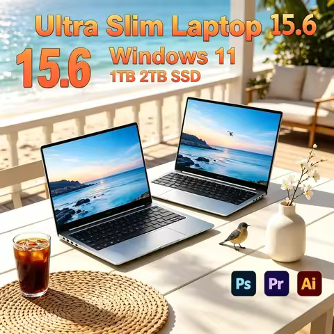 Student Online Class Laptop 15.6 Inch Slim Design I9-9900 Win11 Pro Large Storage Portable Study PC