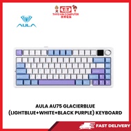 AULA AU75 GLACIERBLUE  (LIGHTBLUE+WHITE+BLACK PURPLE) KEYBOARD