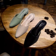 Women's Mules with 3 Cm Tofu Heel for fat feet, please go up, size, slim feet. Checkout according to