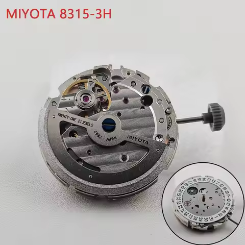 Japan Original Miyota 8315 Automatic Mechanical Movement Date at 3H Modification Watch Mechanism 831