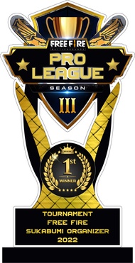 Trophy Free Fire/Piala Free Fire/Plakat FreeFire/Bahan Akrilik 3mm dan 6mm/Free Design/Bisa Customs/