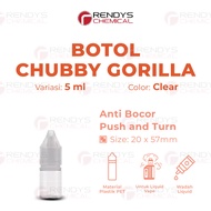 5ML PET PLASTIC BOTTLE / 5ML CLEAR CHUBBY BOTTLE