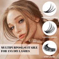 Non-clustered false lashes 60D + 80D mixed pack 8 to 15 mm + scissors + glue and remover, suitable f