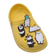 Cartoon Anime Jibbitz Crocs Panda Shoe Charms Grizzly Bear Jibits Charm We Bare Bears Crocs Jibbits Pin for Kids Shoes Accessories Decoration