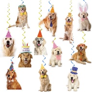 24 Keping Hiasan Gantung Golden Retriever, Hiasan Gantung Golden Retriever, Hiasan Gantung Siling, P