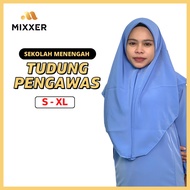 Tudung Sekolah Menengah Pengawas Perempuan (Size:S-XL) / Girl's Secondary School Uniform #KSH-TDG