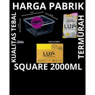 150PCS THINWALL SQUARE 1000ML, 1500ML, 2000ML, 3000ML PLASTIC FOOD CONTAINER BOX