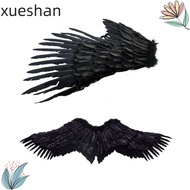 XUESHAN Black Devil Wings, Foldable Realistic Angel Wings, Lightweight Unisex White Swallow Wings