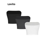 (Trendy) Lovito Casual Tank Top Summer/Spring Basic Tank Top for Women L101AD081