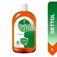 Dettol Antiseptic Liquid Disinfectant Germicide / Kills 99.9% Bacteria Viruses, 1L