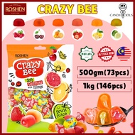 500/1KG ROSHEN Crazy Bee Jelly Candy Gula Gula Viral Gummy Halal Honey Jelly Candy Halal Gula Gula B