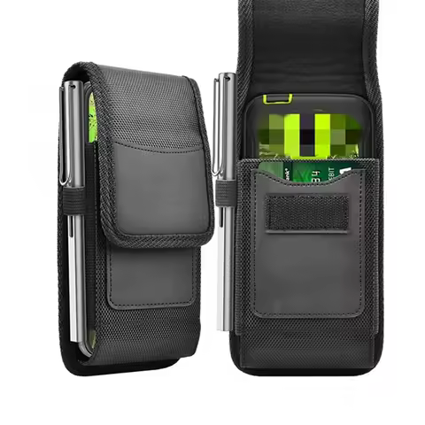 Oxford Cloth Phone Case For Samsung S25 FE S24 Ultra 5G ID Card Waist Bag Belt Leather Pouch For Gal