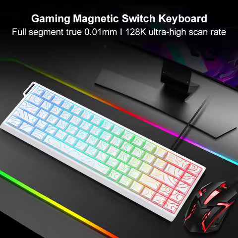 Wired Mechanical Keyboard 128K Ace 60 Pro 68 Magnetic Axis Mechanical Keyboard 0.01mm Rapid Trigg Co
