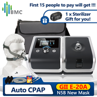 BMC E-20A Auto CPAP Machine APAP Sleep Apnea Device Stop Snoring Machine Automatic Continuous Positive Pressure Machine with N5B Nasal Mask