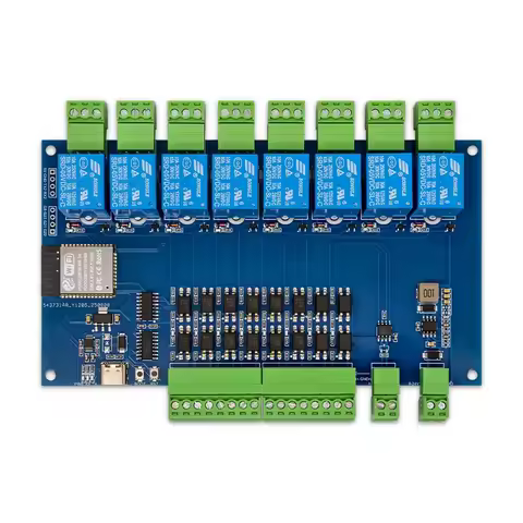 Eight-Channel Relay Esp32 Input 8 Output Optocoupler Isolation Optional Enclosure