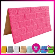 ABS 3D Foam Wall Wallpaper Plain Star Brick Motif Size 37.5 x 70 CM Waterproof Brick Sticker Wallpap